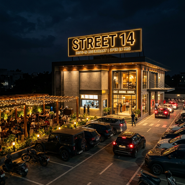 Street-14 Restaurant Night View